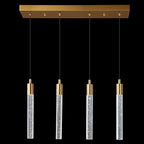 Kitchen Island Lighting Modern Light Fixture Kitchen Island Pendant Light Dimmable LED Gold Brass Finish Mini Pendant Lighting Dinning Room Living Room Kitchen Pendant Lights（4-Light）