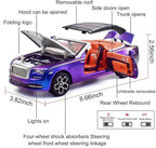 Collectible Toy Car 1/24 Rolls-Royce Dawn Diecast Model Car, Alloy Pull Back Toy Car Vehicles with Light and Sound Exquisite Car Model for Boys Kids Adults Gift