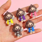 100 Pcs Little Jesus Figures - Mini Jesus Figures Toy to Hide and Seek Tiny Christ Savior Doll Religious Party Favors for Easter Church Sunday School Baptism Gift(Bright Colors)