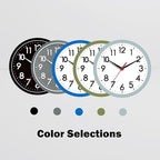 AKCISOT Wall Clock, Modern Small Wall Clocks Battery Operated 8 Inch, Silent Non-Ticking Analog Classic for Office, Home, Bathroom, Kitchen, Bedroom, School(Blue Gray)