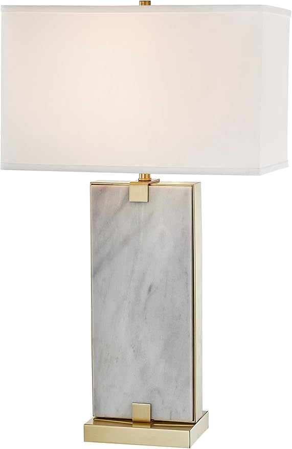 Magnus Table Lamp – Modern Desk Lamp with Marble Finish, Commercial Grade Lighting for Living Room or Bedroom