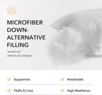 Oubonun 24 x 24 Throw Pillow Inserts, Firm and Fluffy Decorative Square Pillows for Couch Bed Sofa with Soft Cotton Cover White Cushion with Down Alternative Pack of 2