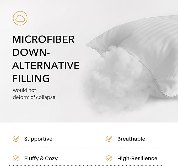 Oubonun 24 x 24 Throw Pillow Inserts, Firm and Fluffy Decorative Square Pillows for Couch Bed Sofa with Soft Cotton Cover White Cushion with Down Alternative Pack of 2