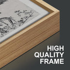 SIGNINART Vintage Tree Framed Wall Art Set , Black and White Antique Sketchbook Forest Painting, Wilderness Illustration Art Print , Retro Pine Tree Landscape Drawing Wall Decor for Living Room, Bedroom, Office (16"x24"x3)