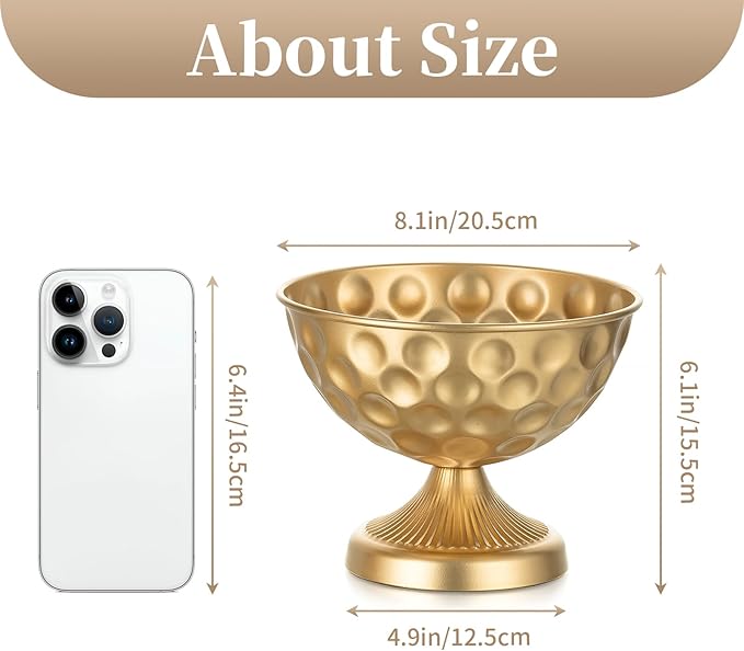Sziqiqi Gold Metal Vases for Centrepiece: 6.1in 10Pcs Bulk Bowl Compote Vase for Wedding Flower Decorations - Flower Arrangements Table Vase Plant for Weddings Party Anniversary