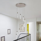 Pendant Lighting for Kitchen Island,High Ceiling Chandelier, Modern Chandelier Light Fixtures, Raindrop Chandelier Dimmable Lighting Large Living Room Chandelier Staircase Foyer,9 Lights……