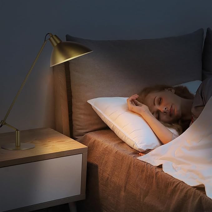 Desk Lamp Modern Industrial 100% Metal Table Lamp 22", Soft White Light (3000K) with Adjustable Switch, Ideal for Office Bedroom Study Room Living Room Nightstand Bedside Lamps Brass