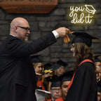 Congrats Grad Neon Sign You Did It LED Neon Light Sign Warm White Congrats Light up Sign Background Neon Signs for Wall Decor Celebrate Neon Lights for Class of 2025 Graduation Party Decor