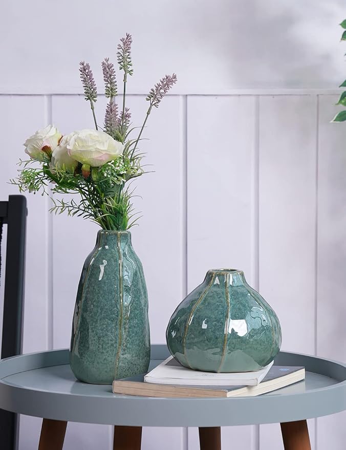 HAUCOZE Ceramic Decorative Vase Modern Decor Statue Table Centerpiece Sculpture Gifts 8.3inch