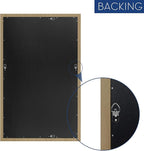 Bathroom Wall Mirror, Decorate Bathroom Mirrors for Wall, Rectangle Modern Bathroom Wall Mounted Mirror Vertical or Horizontal Hanging for Living Room (Gold Framed 40" x24'')