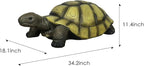SKYFIRE Turtle Statues for Garden - 34.2” x 18.1” x 11.4” Fiber Reinforced Concrete Figurine Statue, Garden Sculptures & Statues Decor for Outdoors, Lawn, Yard - Outdoor Ornaments Gardening Gifts