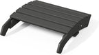 WestinTrends Dylan Outdoor Patio HDPE Adirondack Ottoman Footrest, Gray