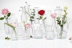 16 Pack Glass Bud Vases for Centerpieces - Bulk Small Flower Vases Set of 16, Mini Vintage Vases, 4 Styles for Party, Wedding Decorations, Baby Shower, Home Table Flower Décor (Clear)