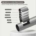 Oneach Silver Curtain Rods for Windows 48 to 84 Inch, 1 Inch Pole Adjustable Length Heavy Duty Metal Curtain Rod Set, for Outdoor Bedroom Kitchen Living Room (16 to 88 Inch)