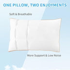YOUR MOON Soft Pillow King for Sleeping, Super Soft Support Down Alternative Pillow, 100% Cotton Shell Luxury Comfy Fluffy Bed Pillows for Sleep(White)
