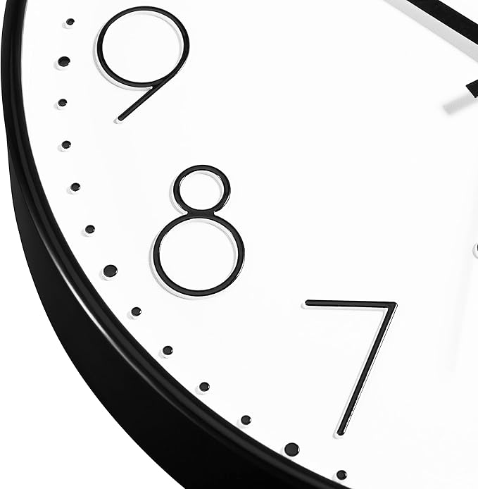 Lumuasky 4 Pack Wall Clock,12 Inch Silent Battery Operated Non Ticking Quartz Round Analog Classic Clock Modern Design for Home Office Classroom School Living Room Bedroom