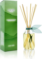 LOVSPA Reed Diffuser Set, Bamboo Citrus Scented Oil Diffuser with Sticks, Home Fragrance Accessories for Bathroom Shelf Decor, Aroma Diffusers for Home or Office Desk, USA Made