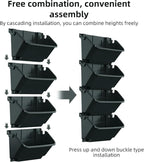 Self-Watering Wall-Mounted Planter Indoor/Outdoor Decor, Wall Planter Indoor Vertical Living Green PlantWall with 4 Pots Easy Installation 12.9''x5.5'' x26.7''