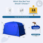 Bed Tent,Portable Privacy Sleeping Bed Canopy,Blackout 90% Drapes for Kids and Adult,Indoor Space Tent with Breathable Large Mesh Windows