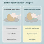 Standard/Queen Size Set of 2 - Adjustable Down Alternative Bed Pillows - Stomach, Luxury, Cooling Neck Pillow for Sleeping Back, and Side Sleepers (Queen (Pack of 2))