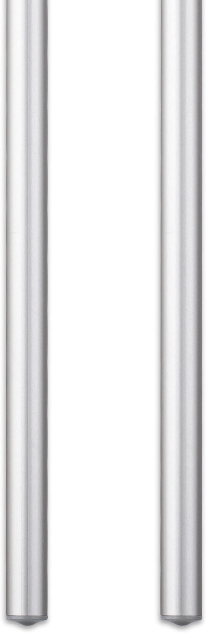 Curtain Wand - Aluminum Curtain and Drapery Pull Rod with Stainless Steel Hardware for Curtains, Draperies, and Room Divider Curtains - 36 Inches, Satin Nickel - Pack of 2