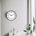 Wall Clock Small Analog 8 Inch Silent Non Ticking Battery Operated Modern Simple Decorative for Kitchen Office Bedroom Bathroom Living Room(Gray)