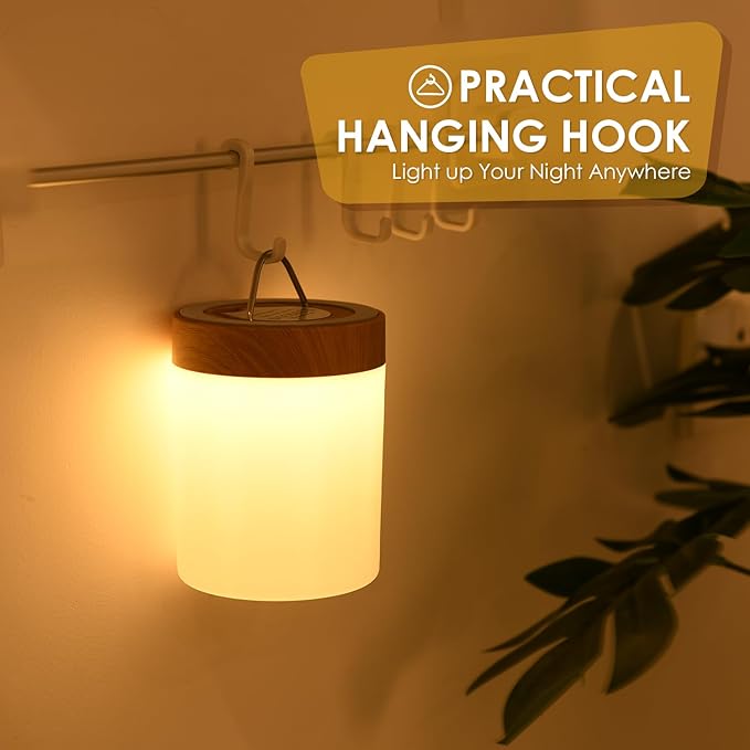 Auxmir Night Light for Kids Baby, Dimmable Touch Lamp for Nursery, 11 RGB Colors 5 Brightness, Portable Rechargeable Bedside Table Lamp for Nightstand, Kids Night Light for Bedroom Living Room