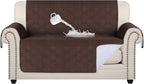 Flamingo P 100% Waterproof Sofa Cover for Living Room Premium Quilted Furniture Protector Sofa Slipcover for Couch Covers Non Slip Great for Pets (Seat Width Up to 54") Brown