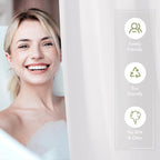 AmazerBath Long Shower Curtain Liner, 72x78 Plastic White Shower Curtain Liner, Cute Waterproof PEVA Shower Curtains, Lightweight Shower Curtains for Bathroom with Magnets and 12 Rustproof Grommets