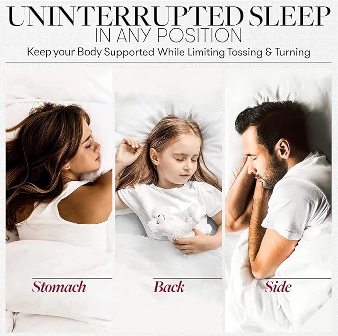 Beckham Hotel Collection Bed Pillows Standard / Queen Size Set of 2 - Original Soft Down Alternative Pillow for Sleeping - Soft Support for Back, Stomach or Side Sleepers