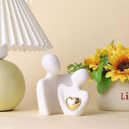 XMGZQ Mini Couple Statue Tv Stand Decor Items for Living Room Home Decor,Bedroom Decor for Couples Sculpture for Anniversary Wedding,Love Gifts for Couples 2025,Knick Knacks for Shelves