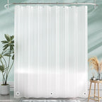 AmazerBath Shower Curtain Liner, 72x72 Plastic Frosted Shower Liner, Cute PEVA Shower Curtain Liners, Waterproof Vinyl Shower Curtain Liner with 3 Magnets, Lightweight Shower Curtains for Bathroom