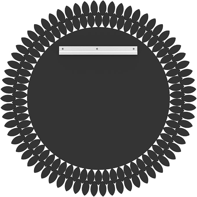 Kelly Miller Round Jeweled Mirror for Wall Decor, 32 in Modern Decorative Wall Mirror with Luxury Diamonds Beveled Vanity Mirror for Bedroom, Living Room, Bathroom, Hallway, Entryway, Fireplace