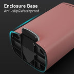 Arlopu 13.2+1.3 Gallon Step Trash Can, Stainless Steel Garbage Bin, Soft-Close Rubbish Bin with Removable Plastic Inner Bucket, Fingerprint-Proof, Lid Dustbin, for Kitchen Home (Pink)