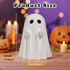 Halloween Ghost Figurine - Spooky Resin Ghost Statue, Cute Finger Ghost Ornaments, Perfect for Indoor & Porch Halloween Decor (Halloween Ghost Figurine)