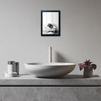 Framed Bathroom Decor Wall Art Black and White Canvas Print Cute Hippo in Bathtub Wall Art Bathrom Painting for Wall