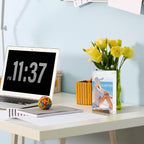 SYNTRIFIC 5x7 Acrylic Frame 3 Pack Horizontal Magnet Double Sided Picture Frame, Free Standing Desktop Acrylic Photo Frame Display, 10+10mm Thickness Clear Magnetic premium Picture Frame Gifts Ideal