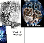 Remorelt Wolf Dream Catchers，3-Layer Circle Wall Hanging with Different Wolf Art for Wolf Lover Room Decor,Ideal Bedroom Wolf Home Decor,Dream Catcher for Boy Kids(DC01 6Inch Wolves)