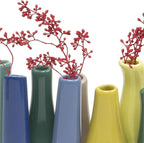 Chive - Pooley 2, Ceramic Flower Vase, 8-Tube Shape (Green)