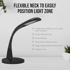 Stella Two Task Lamp, Adjustable Desk Lamp, Dimmable LED Light with Custom Color Temperature for Desk, Home Office, Bedroom, or Living Room, Modern Design for Work, Study, and Reading Needs (12W)