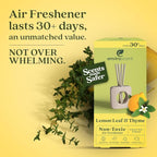 Enviroscent Non-Toxic Air Freshener for Home | Liquid Free Diffuser | Home Fragrance Lasts Over 30 Days | Kit includes 1 Mango Wood Stand & 1 Scent Stix Refill (Lemon Leaf & Thyme)