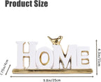 Love Sign Decoration,White and Gold Love Signs for Home Decor Statue,Modern Bird Sculpture Personalized Love Decor,Gold Style Figurine Decorative Ornaments for Living Room,Bedroom,Desktop (Home white)