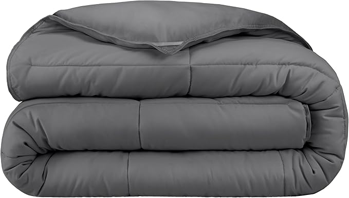 Bare Home Duvet Insert Comforter - King/California King - Goose Down Alternative - Ultra-Soft - Premium 1800 Series - All Season Warmth - Bedding Comforter (King/Cal King, Grey)