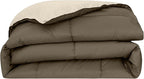 Modern Threads Down Alternative Reversible Comforter Taupe/Champagne Twin