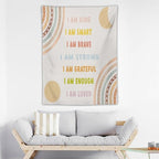 ICMOLYYENLO Boho Plant Aesthetic Tapestry, Abstract Medieval Arch Sun Home Aesthetic Wall Hanging For Bedroom Living Room Dormitory Tapestry 40x60 Inches