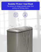 Bathroom Trash Can with Lid, 16.7L/ 4.4 Gallon Trash Can with Removable Inner Bucket, Soft Close lid, Stainless Steel Step Pedal Garbage Can for Bathroom, Kitchen, Home Office, Grey