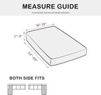 Yates Home Couch Covers for Sectional Sofa L Shape PU Leather Cushion Slipcover Water-Proof Elastic RV Chaise Seat Cover Protector Slip Cover for Settee Seater Replacement in Living Room（XXL, Ivory