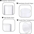 PHOSPHOR Hurricane Candle HoldersFor Pillar Candle Clear Glass Cylinder Centerpieces Vases Table Decoration Centerpiece Floral Room Decor Clear Seeded Bubbles Living Dining Kitchen 3 Pieces