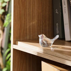 Crystal Glass Bird Figurines Dazzle Clear Glass Bird Decoration Paperweight Hand Blown Glass Art Animal Collectible Figurines Gift for Women