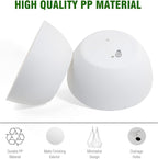 13 inch Large Hanging Planters Plant Pots for Outdoor Indoor Plants with Drainage Holes and Chain, 2 Pack Round Hanging Flower Pots for Garden Home Porch Decor, White